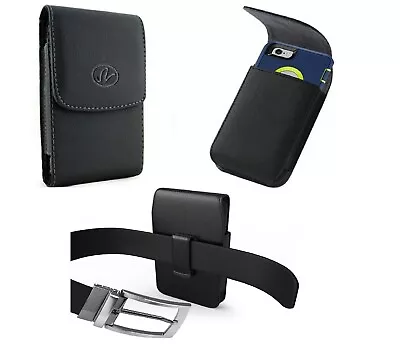 Extra Large Vertical Leather Holster Carrying Phone Case With Belt Clip Pouch  • $9.49