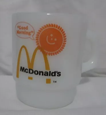 Vintage Milk Glass McDonalds Mug White Anchor Hocking Fire King Coffee Cup  • $15