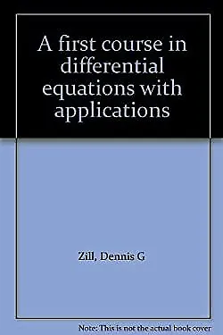 $4.50 • Buy A First Course In Differential Equations With Applications Dennis