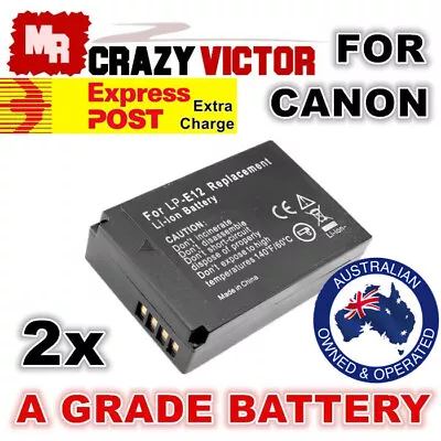 2x LP-E12 Battery For Canon EOS Kiss M 100D M10 M50 M100 Rebel SL1 SLR Camera • $21.95