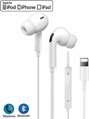 Wired Earphones Headphones Bluetooth For IPhone 14 Pro Max 12 11 Pro 7 8+ XR 13 • £7.99