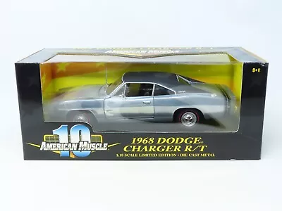 1:18 RC Ertl American Muscle #36573 Die-Cast 1968 Dodge Charger R/T - Silver • $99.95