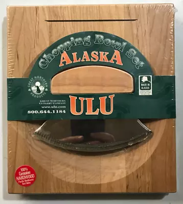 Great Alaska ULU Company Original Chopping Set Knife & Wood Bowl - NEW/Sealed! • $23.74