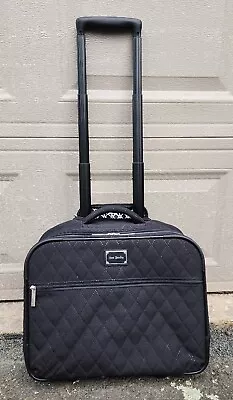 Vera Bradley Rolling Work Bag Luggage Black Carry-on Quilted  • $120.85