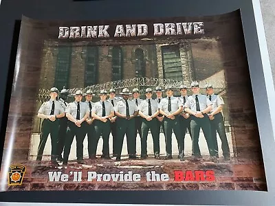 Pennsylvania PA State Police PSP Poster - DUI Prevention -  Very Good Condition • $18