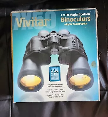 Vivitar Binoculars 7x50 Open Box UV Coated Lenses (New) • $12.57