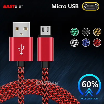 1M-3M Braided Micro USB Charger Cable For Oppo F1 R9s Plus R9 R11 R15 HUAWEI LG • $5.99