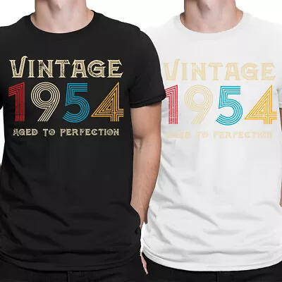 Classic Vintage 1954 Aged To Perfection 70th Birthday Gift Mens T-Shirt For Him • £9.99