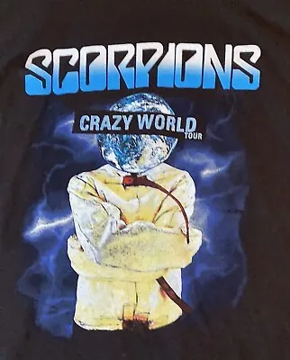 Scorpions T Shirt 80s Rock T Shirt Metal T Shirt Mens Medium Concert T Shirt • $11.39