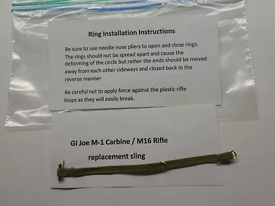  GI Joe  M1 Carbine / M16 Rifle Replacement Sling W/ Hardware • $4.50