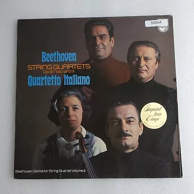 Quartetto Italiano Beethoven String Quartets 1 And 3 LP Vinyl Record Album • $7.82