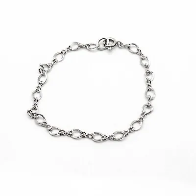 WNS Sterling Silver Charm Bracelet Chain Link 7  • $17.95