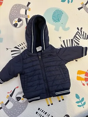 Baby Boys Navy Blue Quilted Jacket NEXT 3-6m • £5
