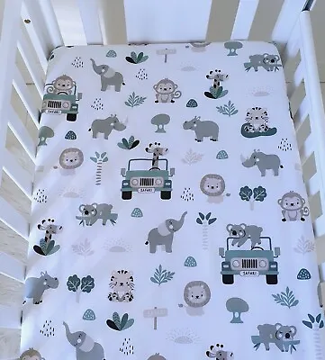 Safari  Fitted Sheets 100% COTTON   Baby  Cot & Cot Bed  Natural Nursery • £9.50