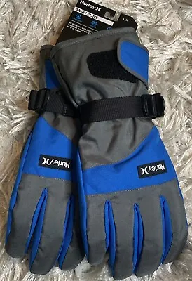 HURLEY Men’s M Quad Pro Snow Gloves Size L/XL Multicolor New • $18