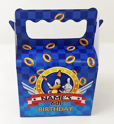 £1.10 • Buy Sonic The Hedgehog Children's Kids Personalised Party Boxes Bags Favour FAST