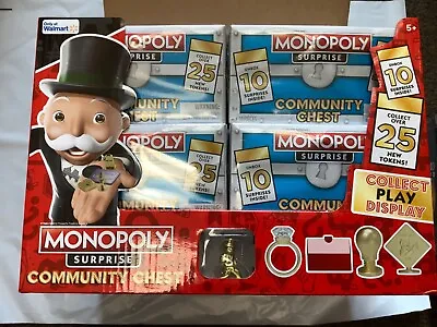 Hasbro Monopoly Surprise Community Chest Lot Of 8 Sealed Boxes W/ Display Box • $34.99