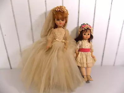 Vintage Madame Alexander Elise Bridal Doll  17 In Wedding Dress Lace Plus 1 • $28