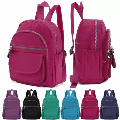 USA Women Nylon Mini Backpack Purse Small Backpack Shoulder Rucksack Travel Bag • $17.99