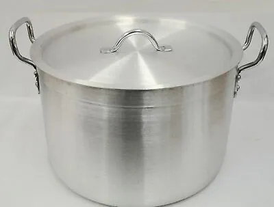 £179.59 • Buy New Heavy Duty Casserole Aluminium Cooking Pot Pan Lid Catering - Ground Base