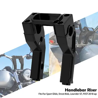 6  Black Riser Clamp Kit 1  Handlebar For Harley Softail Street Bob Low Rider ST • $107.99