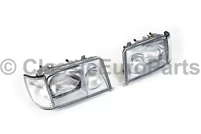 Euro Headlight Set W Clear Indictors For Mercedes W124 MB 300 320 E500 Late OEM • $1079