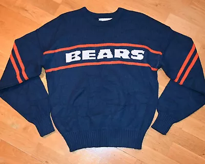 *1980's CHICAGO BEARS /CLIFF ENGLE* Mike Ditka Vtg Striped Sweater Shirt S/M NFL • $150