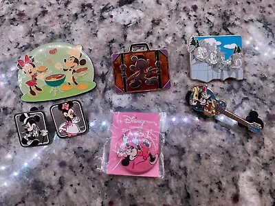 $23.69 • Buy Disney Pin Lot Mickey Stained Glass Suitcase 72271 LE 1000 And 6 More Minnie