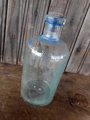 Mrs Stewarts Liquid Bluing Vintage Bottle With Cork Farmhouse Used Collectible  • $14.30