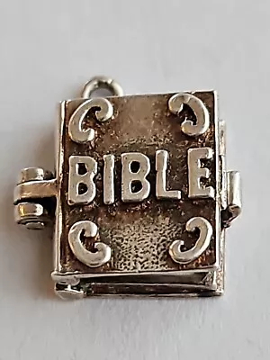 Sterling Silver Lord's Prayer & LORD IS MY SHEPARD! BIBLE Charm RARE! VINTAGE • $29.99