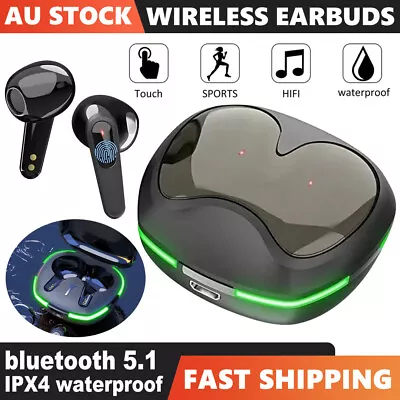 Stereo Wireless Bluetooth Headphones Sport Earphones Gym Sweatproof HIFI Black • $20.85