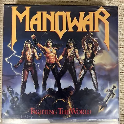 Manowar Fighting The World OG US 1987 Vinyl LP ATCO Label 90563 • $34.99