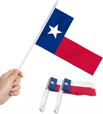 Anley Texas State Mini Flag 12 Pack - Hand Held Miniature TX Lone Star Flags • $6.95
