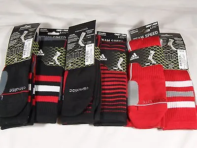 New Mens Adidas Formotion Team Speed Vertical Crew Athletic Socks 2 Pair Pack • $10