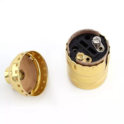 Retro E27 Bulb Stand Lamp Holder Socket Lighting Screw Gold Without Switch Home • $7.73