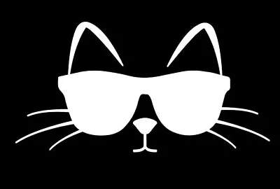 Kitty Cat With Sunglasses Vinyl Decal Car Tumbler Laptop Tablet Notebook Window • $4.20