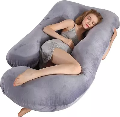 Pregnancy Pillow For Sleeping Maternity U Shaped Pillow Multi-Use Full Body Pill • $46.88