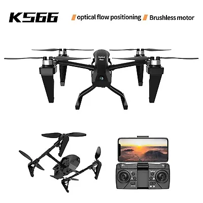 KS66 Professinal Brushless Quadcopter Drone 4k HD Dual Camera 5G WIFI Wide Angle • £34.99