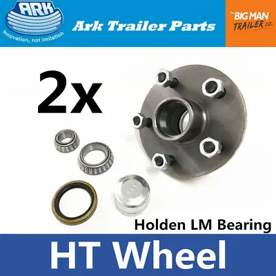 ARK Trailer 2x Hubs Holden HT 5 Stud Wheel Lazy Hub Holden LM Bearing Kits HT150 • $88