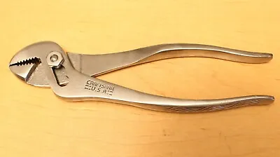 Rare Vintage 1945 Craftsman 6  Slip Joint Angle Nose Pliers Unplated Polished • $31.50