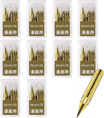 ZEBRA Titanium G Pen Pro Nib 100 Pcs Set PG-7B-C-K Gold Cartoon Pen Manga Comic • $196.30