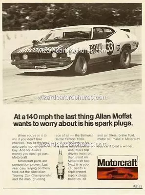 1974 Allan Moffat Xb Falcon Brut 33 A5 Display Card Brochure Biante 1:18 Diorama • $9.95