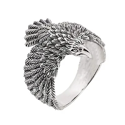 Mens Raven Ring 925 Sterling Silver Norse Raven In Flight Viking Ring P R T W Z • $53.54
