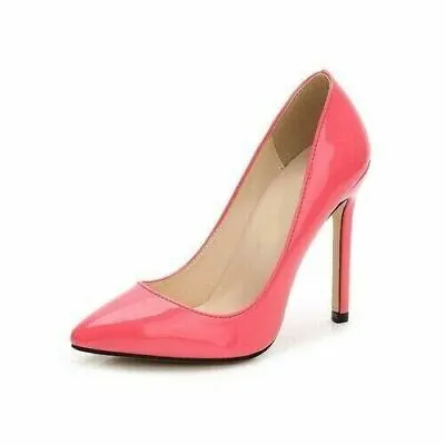 £49.06 • Buy Women Super High Heel Patent Leather Large Shoes Crossdresser Pumps OL Stilettos