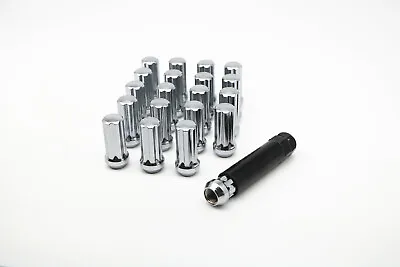 New 9/16-18 Chrome Spline Lug Nut Set Of 20pc 9/16 Long 2.05  Fits Dodge + Key • $28.95