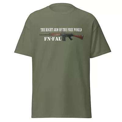 FN FAL Battle Rifle Nato British L1A1 Military Gun Men's Classic Tee • $21.50