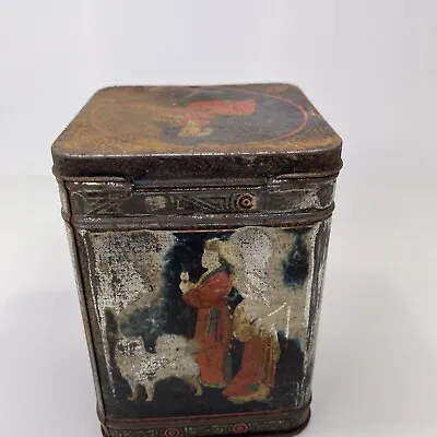 Antique 1870’s MacFarlane And Lang Biscuit Tin Victorian Orient With Dogs • $79.99