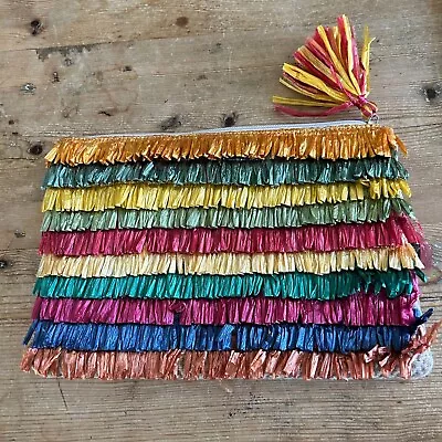 NWT Oysho Tassle Colorful Clutch Purse • $20.98