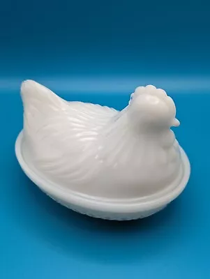 Anchor Hocking Vintage Milk Glass Hen On Nest Dish • $12.99