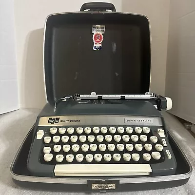 💥1968 Smith Corona 6SS Super Sterling Portable Typewriter W/ Case VTG EUC • $109.99